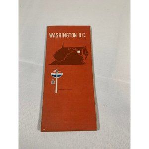Vintage 1960s American Oil Washington, DC Road Map Ephemera Advertisement